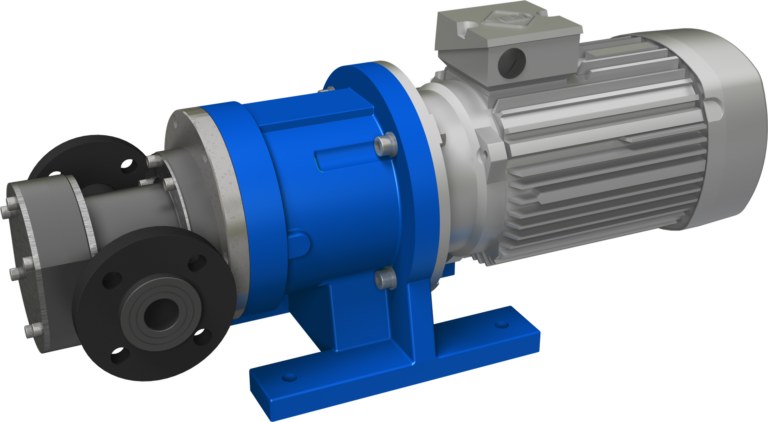 Magnetgekuppelte Zahnradpumpe TEF-MAG® 1500 aus PVDF